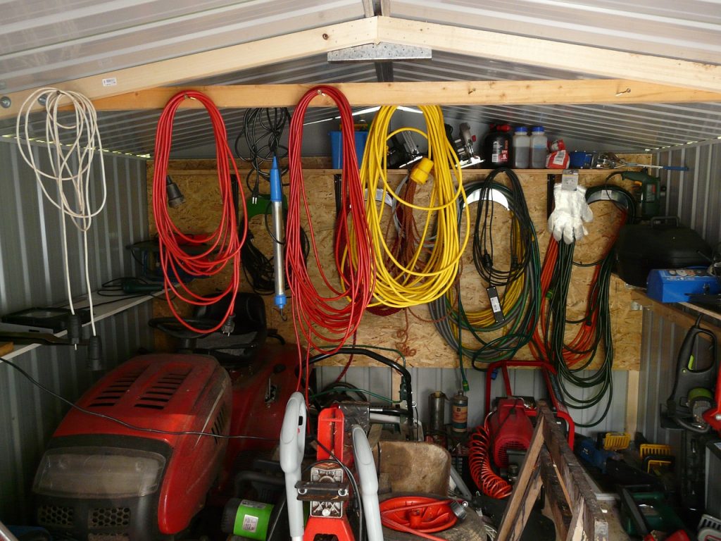 Garage Kabel Rasenmäher Werkzeug